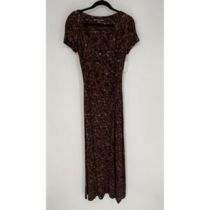 SOFT SURROUNDINGS CAITY JERSEY KNIT MAXI DRESS MEDIUM NWT ABSTRACT PAISLEY FLARE